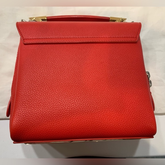 Balenciaga Grained Calfskin Mini Le Dix Red Satchel - Picture 5 of 16